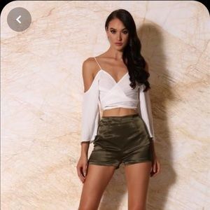 Meshki Top and Claudette Satin Shorts